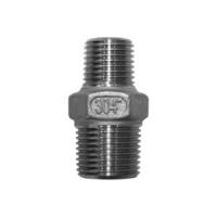 Ниппель резьбовой переходной нержавеющий   AISI304 DN10 х DN8 (3/8" х 1/4"), (CF8), PN16