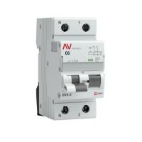 EKF rcbo6-1pn-6C-30-ac-av; Дифференциальный автомат DVA-6 1P+N 6А (C) 30мА (AC) 6кА AVERES