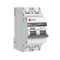 EKF mcb4763-6-2-63D-pro; Автоматический выключатель 2P 63А (D) 6кА ВА 47-63 PROxima